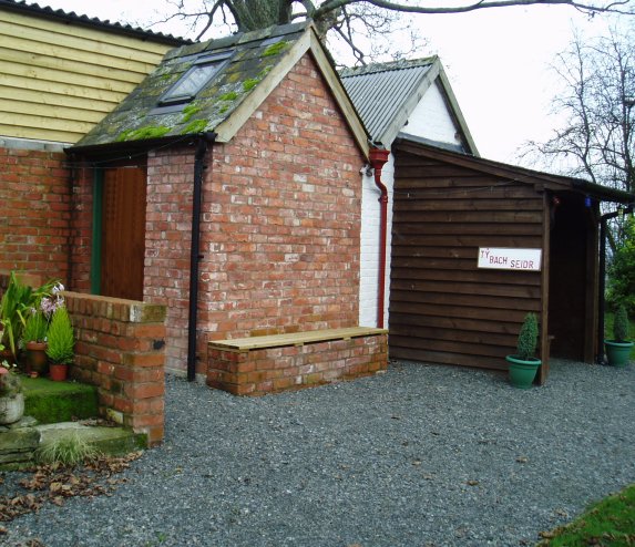 An outside view of the entrance to the Cider House